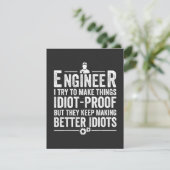 Ingenieur ik probeer dingen IdiotProof te maken Bedankkaart (Staand voorkant)