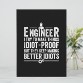 Ingenieur ik probeer dingen IdiotProof te maken Save The Date (Staand voorkant)