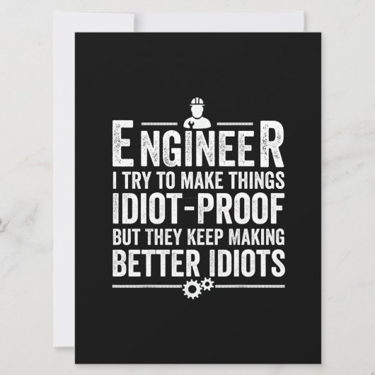 Ingenieur ik probeer dingen IdiotProof te maken Save The Date (Voorkant)