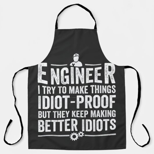 Ingenieur ik probeer dingen IdiotProof te maken Schort (Voorkant)