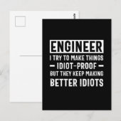 Ingenieur ik probeer dingen te bewijzen, maar ze briefkaart (Voorkant / Achterkant)