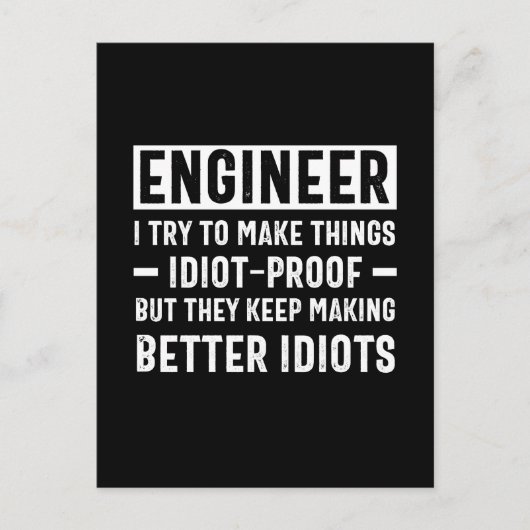 Ingenieur ik probeer dingen te bewijzen, maar ze briefkaart (Voorkant)