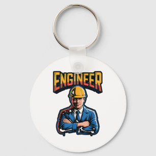 Ingenieur in Griekse letters Stem Nerd Humor Sleutelhanger