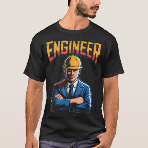 Ingenieur in Griekse letters Stem Nerd Humor T-shirt