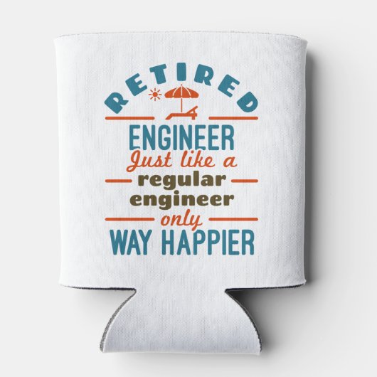 Ingenieur in ruste Gelukkig Engineering Retirement Blikjeskoeler (Achterkant)