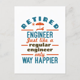 Ingenieur in ruste Gelukkig Engineering Retirement Briefkaart