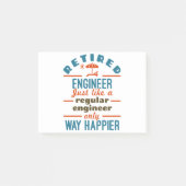 Ingenieur in ruste Gelukkig Engineering Retirement Post-it® Notes (Voorkant)