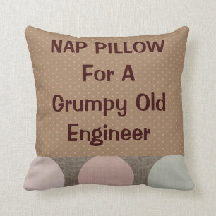 Ingenieur in ruste "Nap Pillow" Kussen