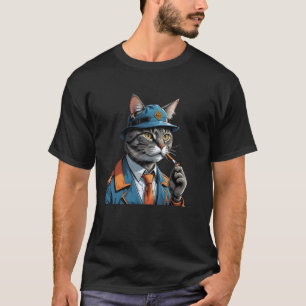 Ingenieur Kat met Sigaret in Mond Grappige Kitten T-shirt