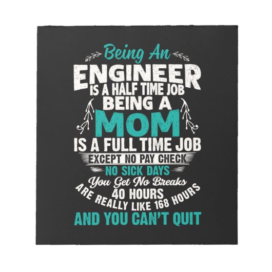 Ingenieur Kunst Als Ingenieur Moeder Notitieblok (Voorkant)