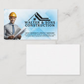 Ingenieur met bouwplannen visitekaartje (Voorkant / Achterkant)