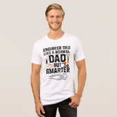 Ingenieur papa, Vaderdag cadeau Tri-Blend Shirt (Voorkant volledig)