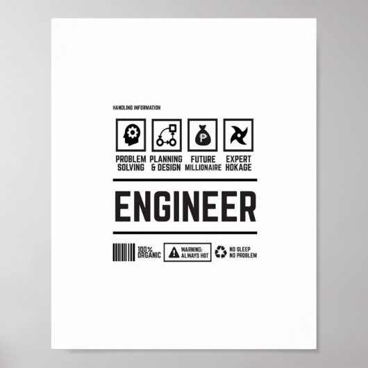 ingenieur poster (Voorkant)