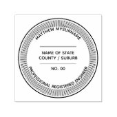 Ingenieur professioneel LLC zegel Aangepaste staat Zelfinktende Stempel (Design)