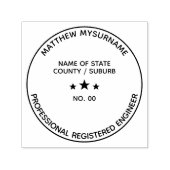 Ingenieur professioneel LLC zegel Custom state ste Zelfinktende Stempel (Design)
