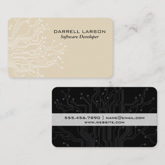 ingenieur | programmatuur-printplaatcodeerapparaat visitekaartje (Voorkant / Achterkant)