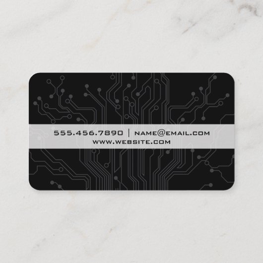 ingenieur | programmatuur-printplaatcodeerapparaat visitekaartje (Achterkant)