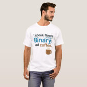 Ingenieur, programmeur humor: binair & koffie t-shirt (Voorkant volledig)