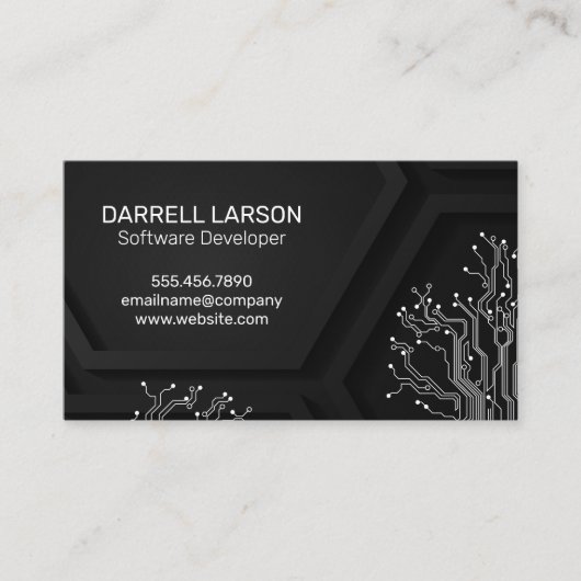 Ingenieur | Software Schakeling Bord | Geometrisch Visitekaartje (Voorkant)