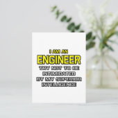 Ingenieur...Superieure intelligentie Briefkaart (Staand voorkant)