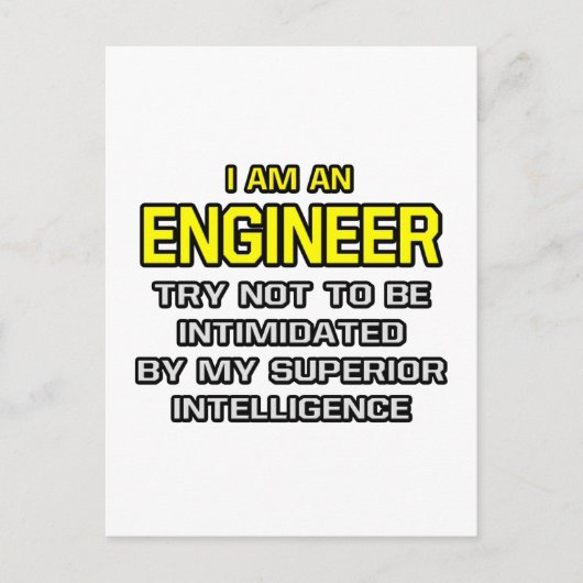 Ingenieur...Superieure intelligentie Briefkaart (Voorkant)