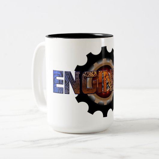 Ingenieur Tweekleurige Koffiemok (Voorkant links)