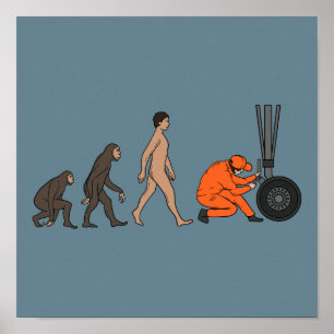 Ingenieur van de Evolutie van het vliegtuig de Poster