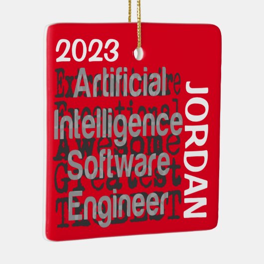 Ingenieur van de Kunstmatige Intelligence-software Keramisch Ornament (Rechts)