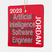 Ingenieur van de Kunstmatige Intelligence-software Keramisch Ornament (Links)