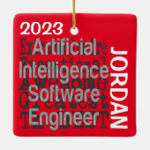 Ingenieur van de Kunstmatige Intelligence-software Keramisch Ornament (Achterkant)