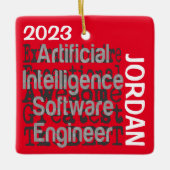 Ingenieur van de Kunstmatige Intelligence-software Keramisch Ornament (Voorkant)