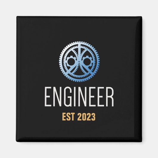 Ingenieur Vast, Engineering Afstuderen Aangepast Magneet (Voorkant)