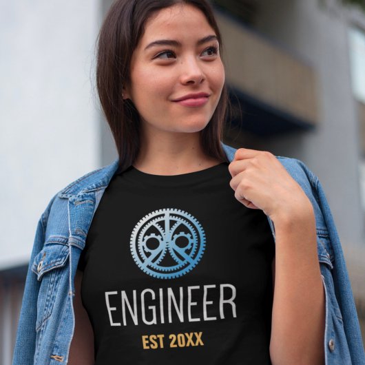 Ingenieur Vast, Engineering Afstuderen Aangepast T-shirt