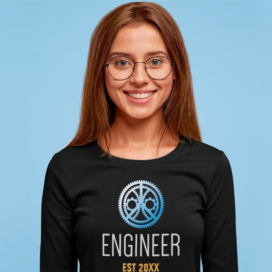 Ingenieur Vast, Engineering Afstuderen Aangepast T-shirt