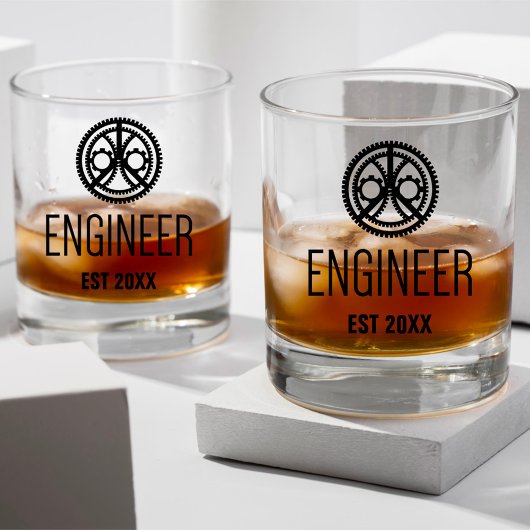 Ingenieur Vast, Engineering Afstuderen Aangepast Whisky Glas