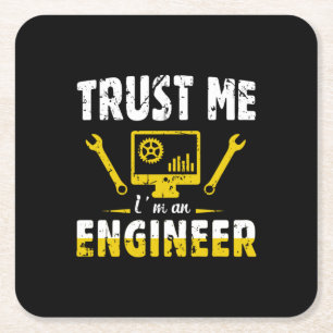 Ingenieur Vertrouw me Ik ben ingenieur Kartonnen Onderzetters