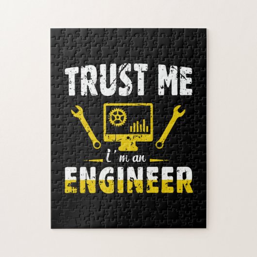 Ingenieur Vertrouw me Ik ben ingenieur Legpuzzel (Verticaal)