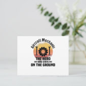 Ingenieur vliegtuigmachinist Mechanische Vliegtuig Briefkaart (Staand voorkant)