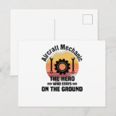 Ingenieur vliegtuigmachinist Mechanische Vliegtuig Briefkaart (Voorkant / Achterkant)