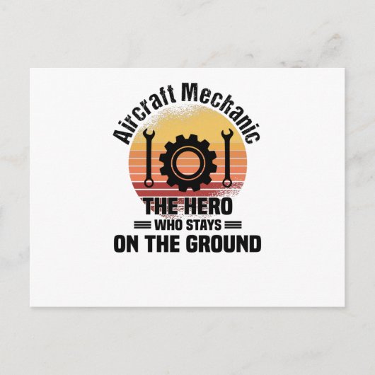 Ingenieur vliegtuigmachinist Mechanische Vliegtuig Briefkaart (Voorkant)