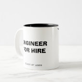 Ingenieur voor hire tweekleurige koffiemok (Voorkant links)