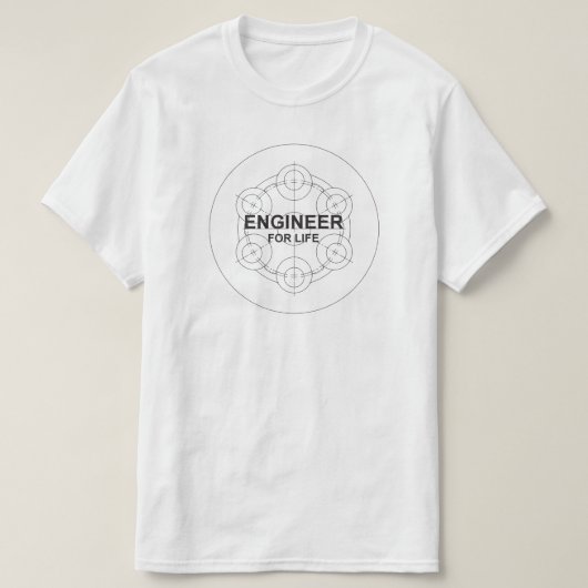Ingenieur voor leven t-shirt (Design voorkant)