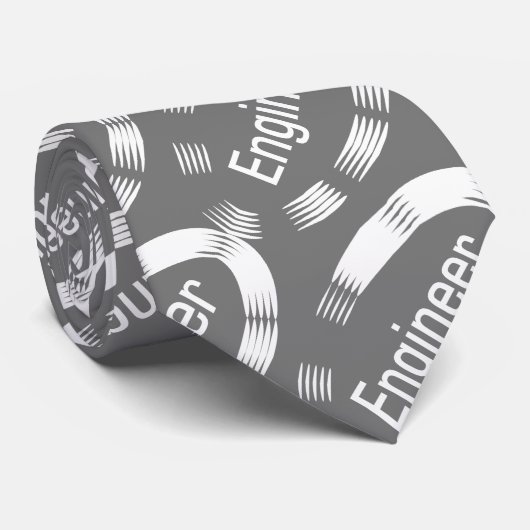 Ingenieur Wit Ovaal Stropdas (Opgerold)