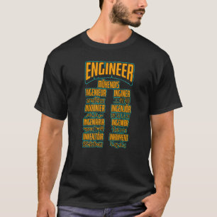 Ingenieur Woord Talen Techniek Mechanisch Ci T-shirt
