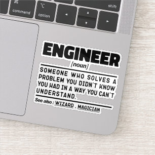 Ingenieur Zelfstandig naamwoord Man Vader Techniek Sticker