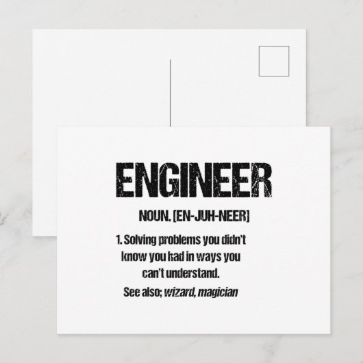 INGENIEUR ZN Grappige citaten over engineering Afs Briefkaart (Voorkant / Achterkant)