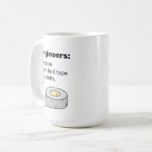 Ingenieurs, Duct Tape heeft Grappige limieten Koffiemok (Voorkant links)