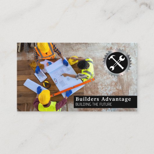 Ingenieurs en architecten op zoek naar blauwdrukke visitekaartje (Voorkant)