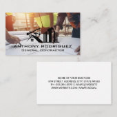 Ingenieurs kijken naar blauwdrukken | Bouw Visitekaartje (Voorkant / Achterkant)