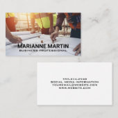 Ingenieurs kijken naar blauwdrukken visitekaartje (Voorkant / Achterkant)